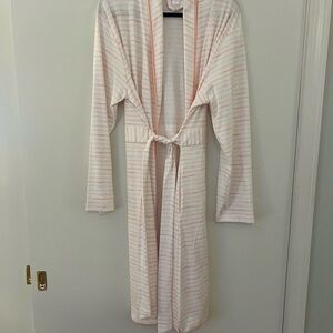 LAKE Striped Women's Robe - Cream, Orange, and Pink stripes. NEW (without tags)
